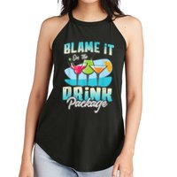 Cruise Alcohol Wine Lover Blame It On The Drink Package Women's Perfect Tri Rocker Tank