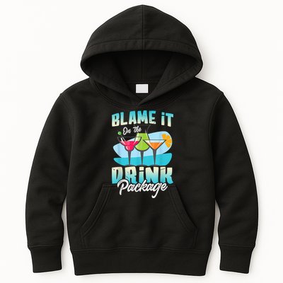 Cruise Alcohol Wine Lover Blame It On The Drink Package Kids Hoodie