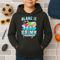 Cruise Alcohol Wine Lover Blame It On The Drink Package Kids Hoodie
