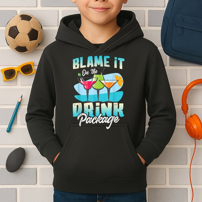 Cruise Alcohol Wine Lover Blame It On The Drink Package Kids Hoodie