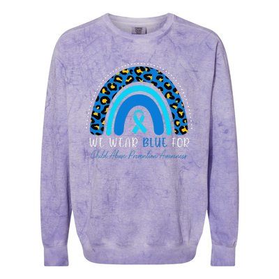 Child Abuse Warrior Child Abuse Prevention Awareness Colorblast Crewneck Sweatshirt