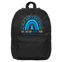 Child Abuse Warrior Child Abuse Prevention Awareness 16 in Basic Backpack