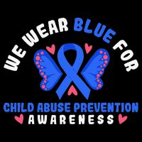 Child Abuse Warrior Prevention Month Blue Ribbon Awareness Kids T-Shirt