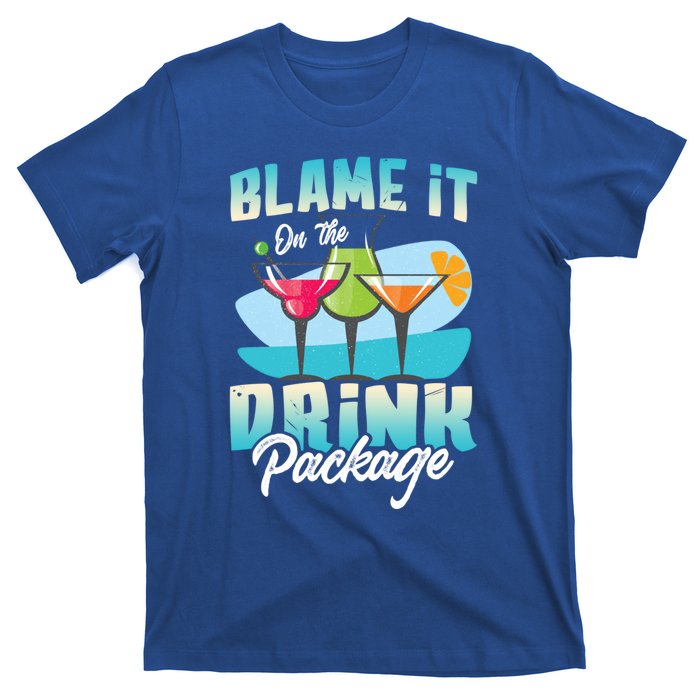 Cruise Alcohol Wine Lover Blame It On The Package Gift T-Shirt