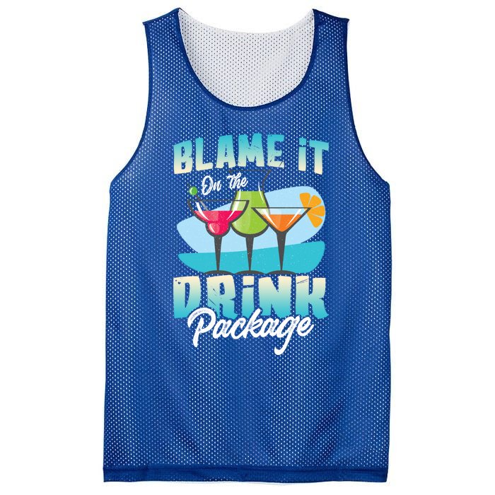 Cruise Alcohol Wine Lover Blame It On The Package Gift Mesh Reversible Basketball Jersey Tank