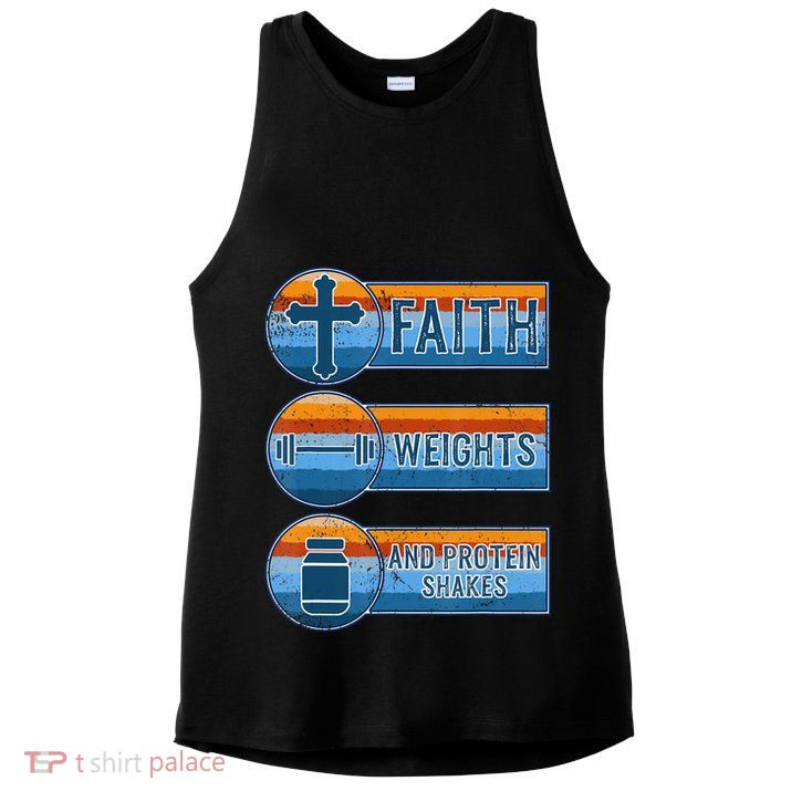 Christian Athlete Workout Gym Weightlifting Jesus Ladies PosiCharge Tri-Blend Wicking Tank