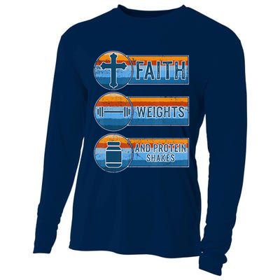 Christian Athlete Workout Gym Weightlifting Jesus Cooling Performance Long Sleeve Crew