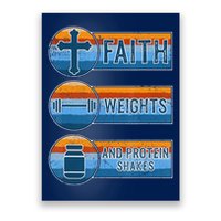 Christian Athlete Workout Gym Weightlifting Jesus Poster