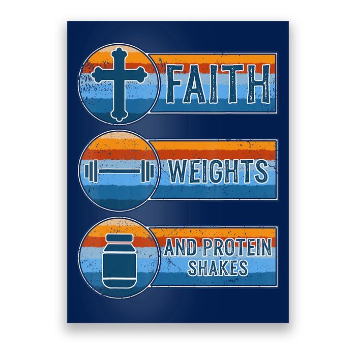 Christian Athlete Workout Gym Weightlifting Jesus Poster