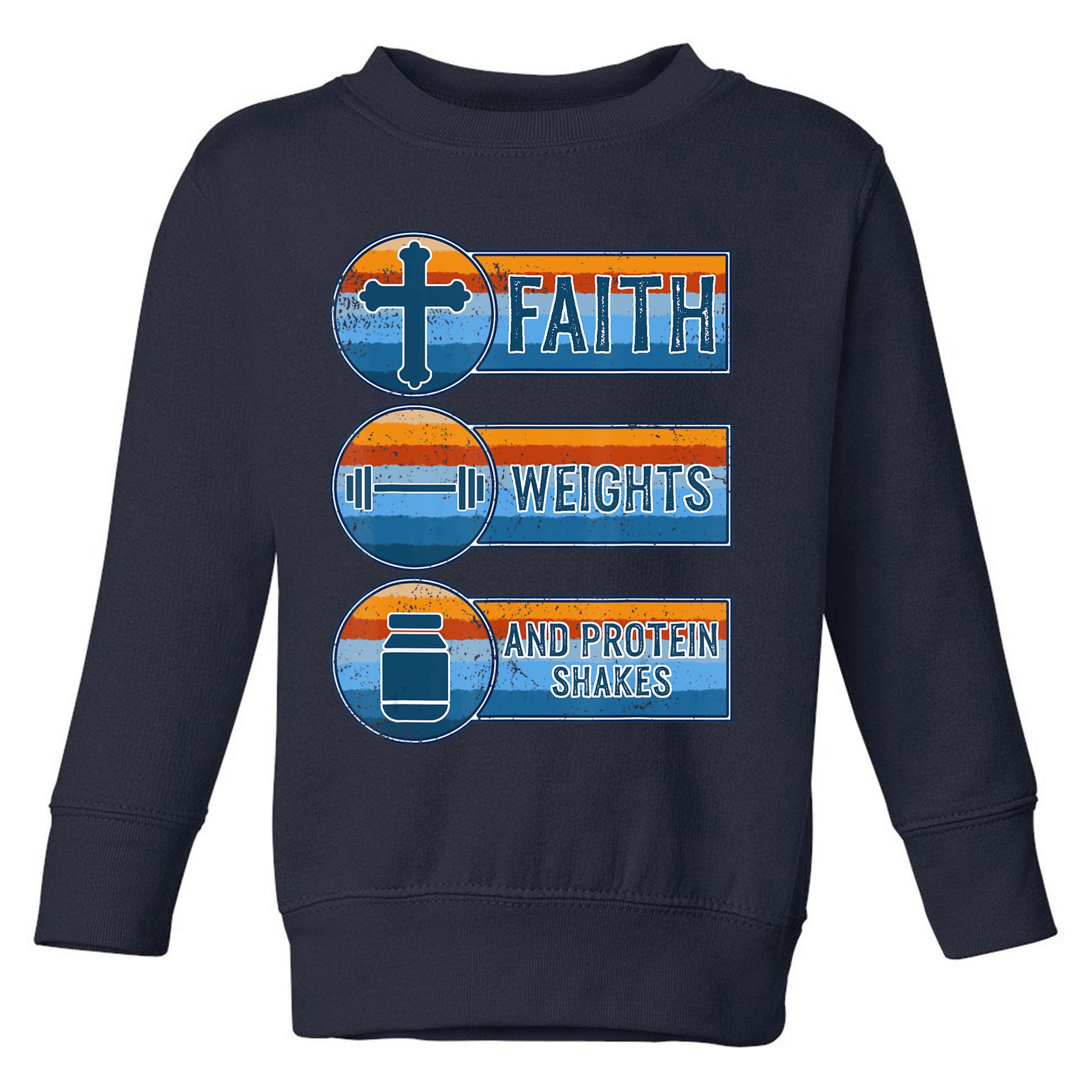 Christian Athlete Workout Gym Weightlifting Jesus Toddler Sweatshirt