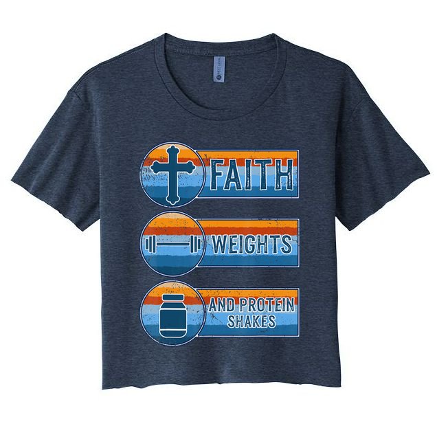 Christian Athlete Workout Gym Weightlifting Jesus Crop Top
