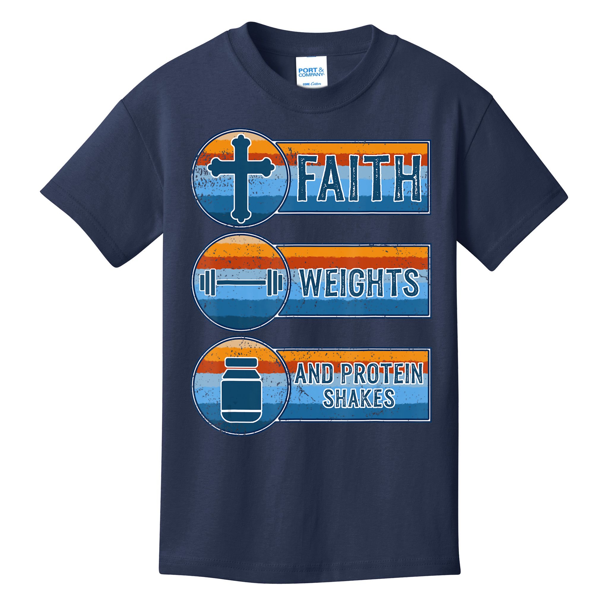 Christian Athlete Workout Gym Weightlifting Jesus Kids T-Shirt