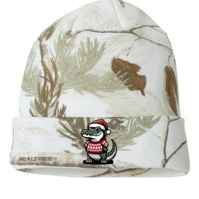 Cute Alligator With Santa Hat Christmas Xmas Florida Cartoon Kati Licensed 12" Camo Beanie