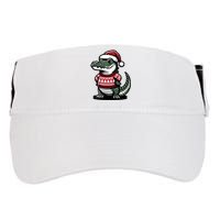 Cute Alligator With Santa Hat Christmas Xmas Florida Cartoon Adult Drive Performance Visor