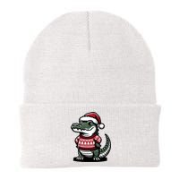 Cute Alligator With Santa Hat Christmas Xmas Florida Cartoon Knit Cap Winter Beanie