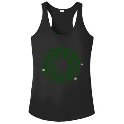 Christmas A Wreath A Franklin Funny Marry Christmas Santa Claus Gives Gifts Ladies PosiCharge Competitor Racerback Tank