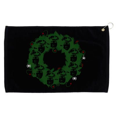 Christmas A Wreath A Franklin Funny Marry Christmas Santa Claus Gives Gifts Grommeted Golf Towel