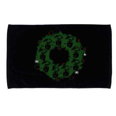 Christmas A Wreath A Franklin Funny Marry Christmas Santa Claus Gives Gifts Microfiber Hand Towel