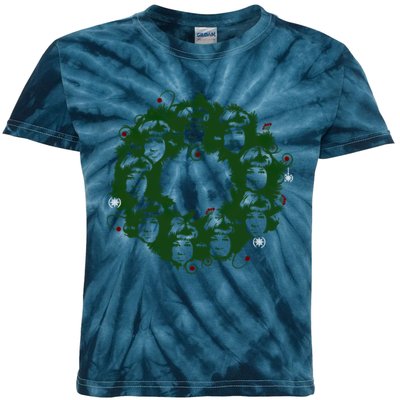 Christmas A Wreath A Franklin Funny Marry Christmas Santa Claus Gives Gifts Kids Tie-Dye T-Shirt