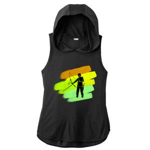 Cool Archer With Bow Rchery Fans And Bows Sport Lovers Gift Ladies PosiCharge Tri-Blend Wicking Draft Hoodie Tank