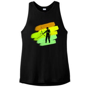 Cool Archer With Bow Rchery Fans And Bows Sport Lovers Gift Ladies PosiCharge Tri-Blend Wicking Tank