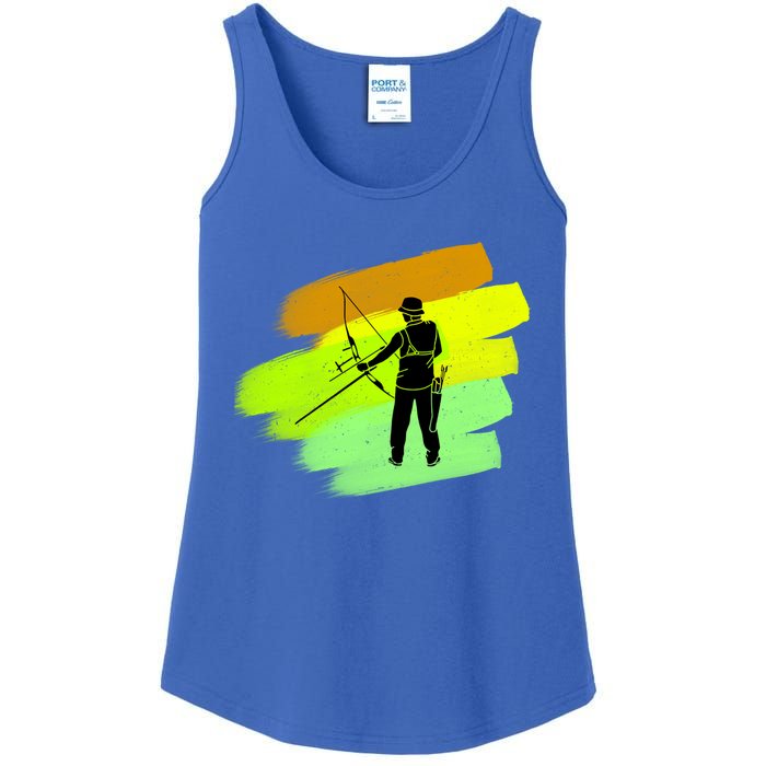 Cool Archer With Bow Rchery Fans And Bows Sport Lovers Gift Ladies Essential Tank