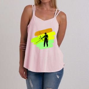 Cool Archer With Bow Rchery Fans And Bows Sport Lovers Gift Women's Strappy Tank