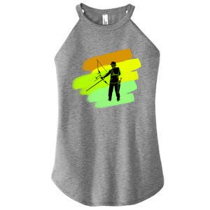 Cool Archer With Bow Rchery Fans And Bows Sport Lovers Gift Women's Perfect Tri Rocker Tank