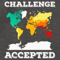 Challenge Accepted World Map Travel World Traveler Vector Backpack