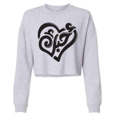 Cool Arabic Writing Love You Cropped Pullover Crew