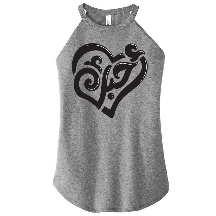 Cool Arabic Writing Love You Women's Perfect Tri Rocker Tank