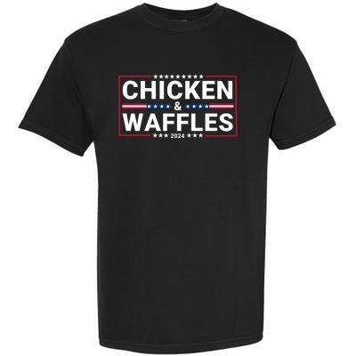 Chicken And Waffles 2024 Political Election Food Junkie Funny Food Lover Garment-Dyed Heavyweight T-Shirt