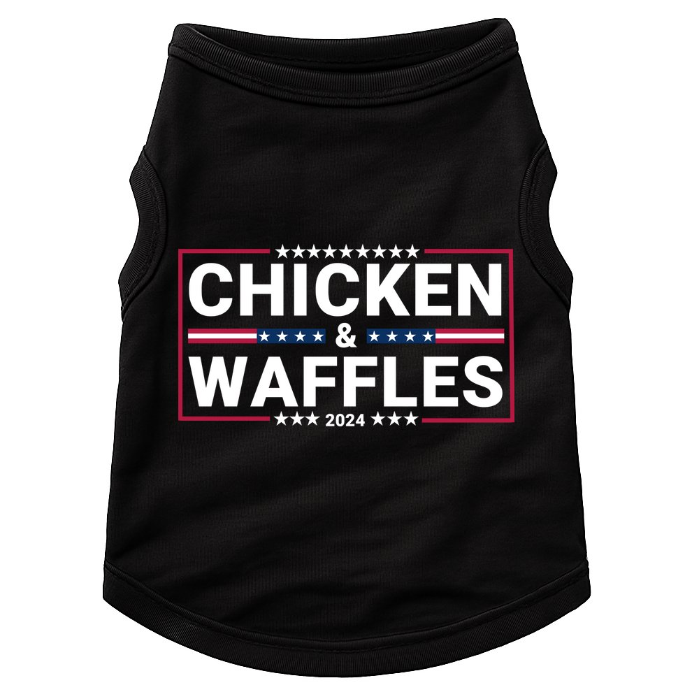 Chicken And Waffles 2024 Political Election Food Junkie Funny Food Lover Doggie Tank