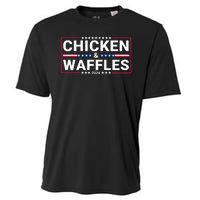 Chicken And Waffles 2024 Political Election Food Junkie Funny Food Lover Cooling Performance Crew T-Shirt