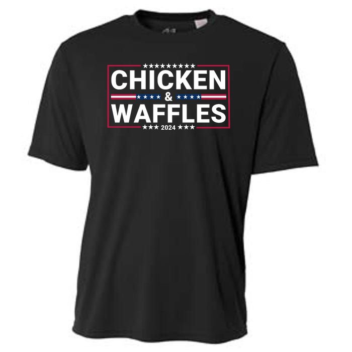 Chicken And Waffles 2024 Political Election Food Junkie Funny Food Lover Cooling Performance Crew T-Shirt