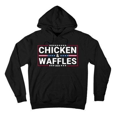 Chicken And Waffles 2024 Political Election Food Junkie Funny Food Lover Hoodie