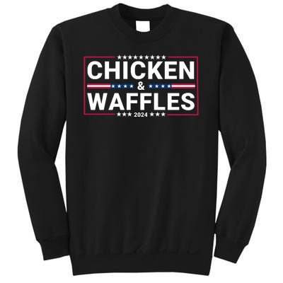 Chicken And Waffles 2024 Political Election Food Junkie Funny Food Lover Sweatshirt