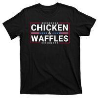 Chicken And Waffles 2024 Political Election Food Junkie Funny Food Lover T-Shirt