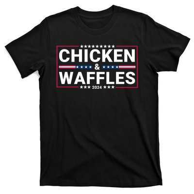 Chicken And Waffles 2024 Political Election Food Junkie Funny Food Lover T-Shirt