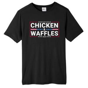 Chicken And Waffles 2024 Political Election Food Junkie Funny Food Lover Tall Fusion ChromaSoft Performance T-Shirt