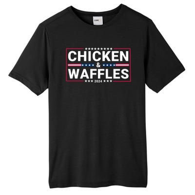 Chicken And Waffles 2024 Political Election Food Junkie Funny Food Lover Tall Fusion ChromaSoft Performance T-Shirt