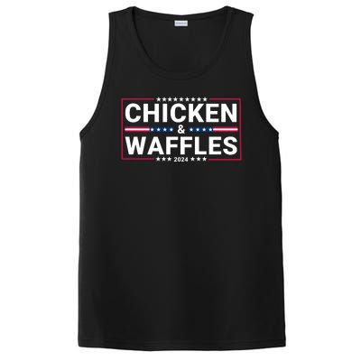 Chicken And Waffles 2024 Political Election Food Junkie Funny Food Lover PosiCharge Competitor Tank