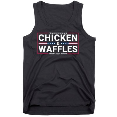 Chicken And Waffles 2024 Political Election Food Junkie Funny Food Lover Tank Top