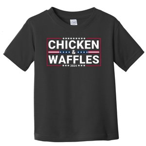 Chicken And Waffles 2024 Political Election Food Junkie Funny Food Lover Toddler T-Shirt