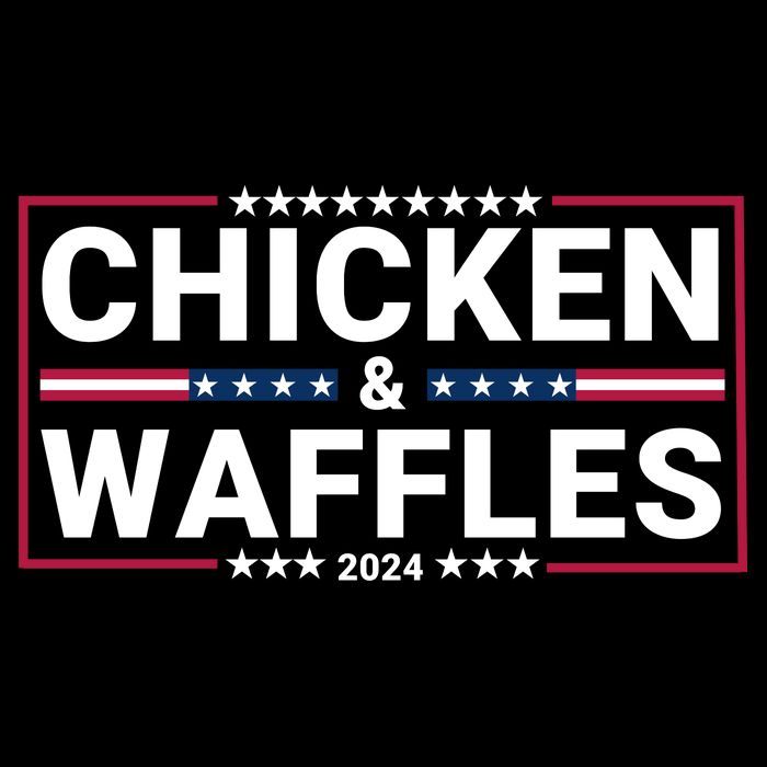 Chicken And Waffles 2024 Political Election Food Junkie Funny Food Lover Zip Tote Bag