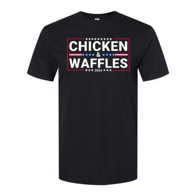 Chicken And Waffles 2024 Political Election Food Junkie Funny Food Lover Softstyle CVC T-Shirt