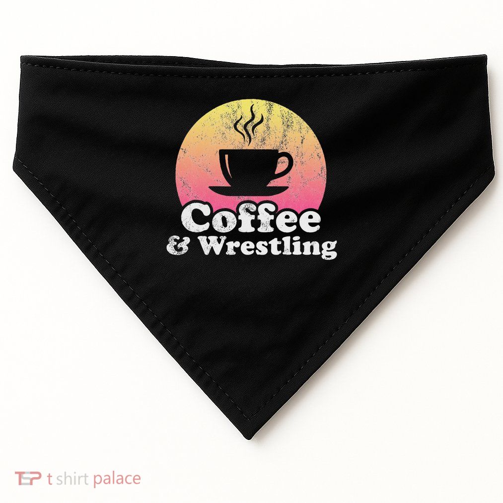 Coffee And Wrestling USA-Made Doggie Bandana