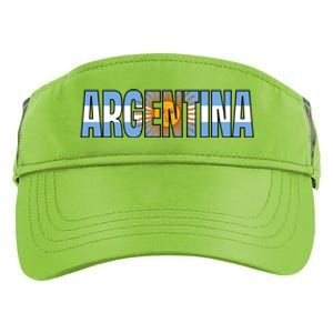 Cool Argentina Word Mashup Country Flag Adult Drive Performance Visor