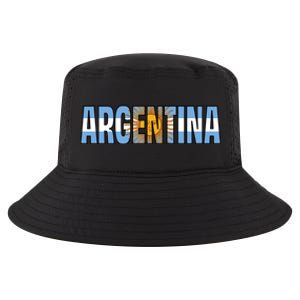 Cool Argentina Word Mashup Country Flag Cool Comfort Performance Bucket Hat