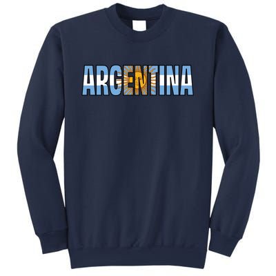 Cool Argentina Word Mashup Country Flag Sweatshirt